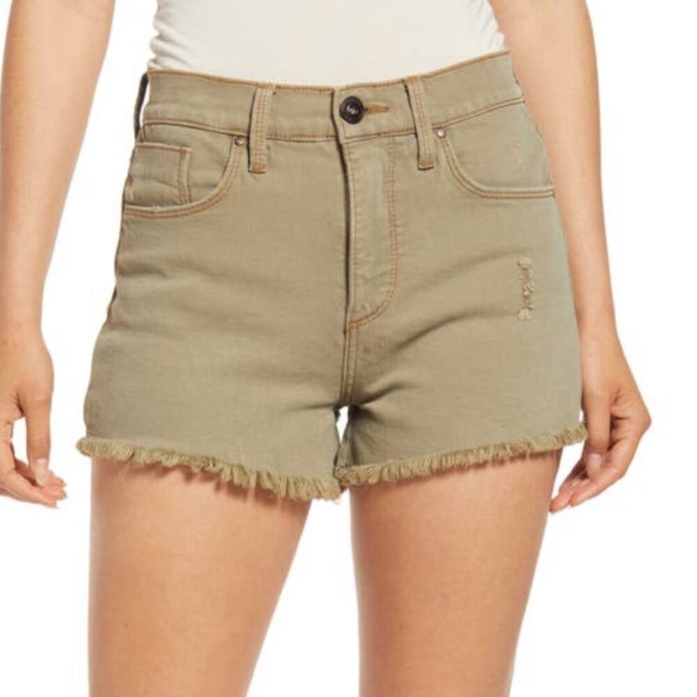 Whetherly Delon High Waist Cutoff Denim Shorts- Tobacco Size 26